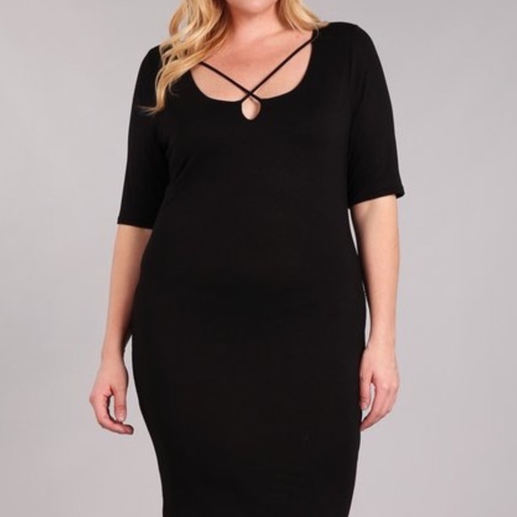 ♥️PLUS Black sexy dres♥️ - Picture 2 of 4